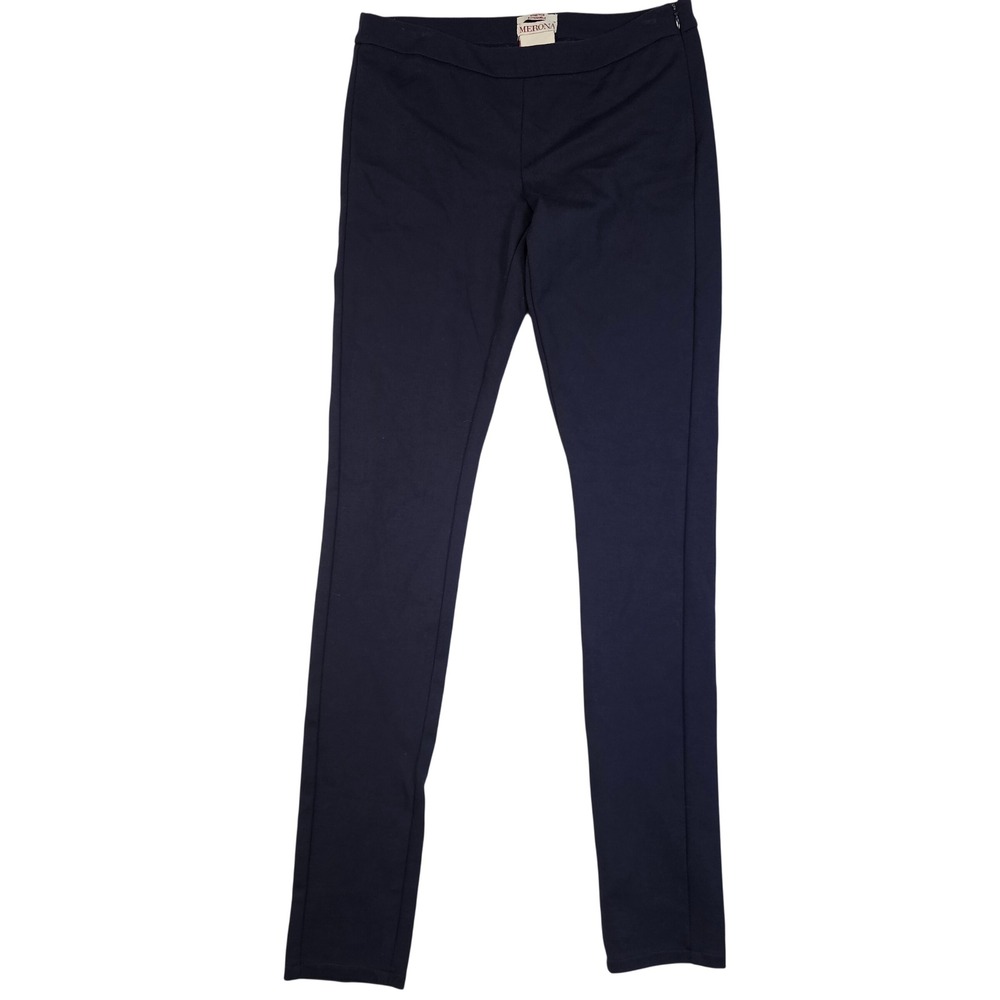 Merona Navy Blue Stretch Skinny Pants Side Zip Career Trousers Womens Size 2